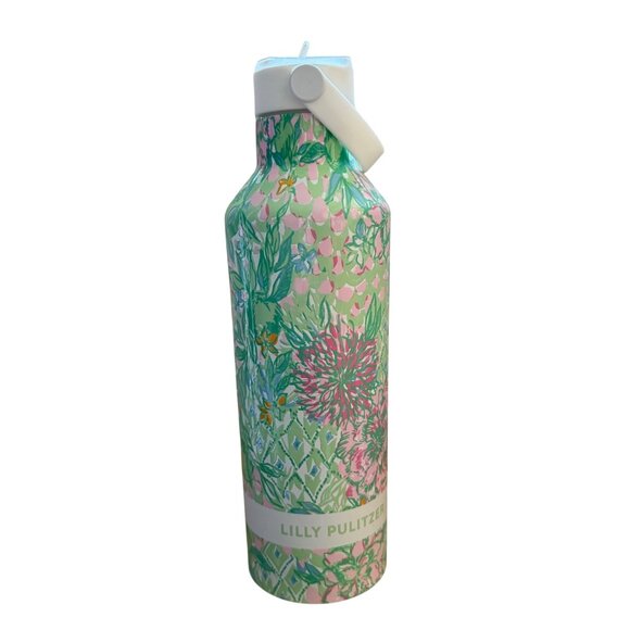 Lilly Pulitzer 25oz Fauna Green Floral Insulated Stainless Steel Water Bottle - Picture 2 of 13